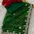 Green color designer jari and cut work greorgette bandhani saree