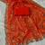 Orange zari and cut work georgette bandhani saree