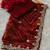 Red zari and cut work georgette bandhani saree