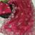pink chiffon zari and sequin work saree with blouse