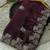 wine chiffon zari and sequin work saree with blouse
