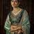 seagreen kanjivaram silk blend wedding saree