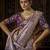 purple kanjivaram silk blend wedding saree
