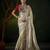 cream kanjivaram silk blend wedding saree