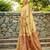 Beige woven paithani silk blend saree with unstitched blouse