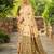 Cream woven paithani silk blend saree with unstitched blouse