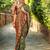 Green woven paithani silk blend saree with unstitched blouse