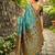 Rama woven paithani silk blend saree with unstitched blouse
