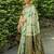 Mahendi woven paithani silk blend saree with unstitched blouse