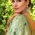 Mahendi woven paithani silk blend saree with unstitched blouse