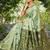Mahendi woven paithani silk blend saree with unstitched blouse