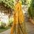 Mustard woven paithani silk blend saree with unstitched blouse