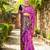 Pink woven paithani silk blend saree with unstitched blouse