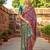 Purple woven paithani silk blend saree with unstitched blouse