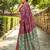 Purple woven paithani silk blend saree with unstitched blouse