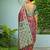 Purple woven paithani silk blend saree with unstitched blouse