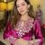 Pink Velvet  Zari Embroidery Work  3 Pc suit  