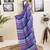 Pink and purple georgette screen printed casual ready to wear saree with blouse
