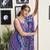 Pink and purple georgette screen printed casual ready to wear saree with blouse