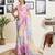 Multicolor and pink georgette screen printed casual ready to wear saree with blouse