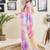 Multicolor and pink georgette screen printed casual ready to wear saree with blouse