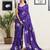 Purple art silk screen printed bandhani ceremony and party ready to wear saree with blouse