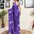 Purple art silk screen printed bandhani ceremony and party ready to wear saree with blouse
