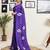 Purple art silk screen printed bandhani ceremony and party ready to wear saree with blouse