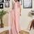 Pink cotton zari screen printed casual, work and ceremony ready to wear saree with blouse