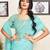 Blue cotton zari screen printed casual, work and ceremony ready to wear saree with blouse