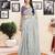 Grey cotton zari screen printed casual, work and ceremony ready to wear saree with blouse