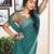 Green cotton zari screen printed casual, work and ceremony ready to wear saree with blouse
