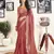 ready to wear red cotton zari screen printed casual, work and ceremony saree with blouse