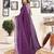 Purple cotton zari screen printed casual, work and ceremony ready to wear saree with blouse