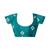 Green art silk screen printed bandhani ceremony and party ready to wear saree with blouse