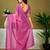 Pink chanderi cotton screen printed casual and work ready to wear saree with blouse