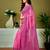 Pink chanderi cotton screen printed casual and work ready to wear saree with blouse