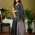 ready to wear black chanderi cotton screen printed casual and work saree with blouse