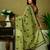 Green chanderi cotton screen printed casual and work ready to wear saree with blouse