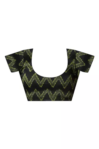 ready made green chanderi cotton screen printed casual and work