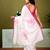 Off-white chanderi cotton screen printed casual and work ready to wear saree with blouse