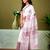 White chanderi cotton screen printed casual and work ready to wear saree with blouse