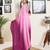 Pink georgette solid dyed casual ready to wear saree with blouse