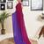 Pink and purple georgette solid dyed casual ready to wear saree with blouse