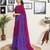 Pink and purple georgette solid dyed casual ready to wear saree with blouse