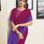 Pink and purple georgette solid dyed casual ready to wear saree with blouse