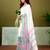 White chanderi cotton screen printed casual and work ready to wear saree with blouse