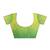 Green and pink georgette solid dyed casual ready to wear saree with blouse