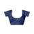 Blue chanderi cotton screen printed casual and work ready to wear saree with blouse