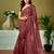 Brown chanderi cotton screen printed casual and work ready to wear saree with blouse